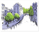 Oudegracht Lichte Gaard, Utrecht (origineel aquarel) - Catch Utrecht
