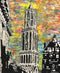 Domtoren vanaf Stadhuisbrug, Utrecht (origineel kunstwerk)