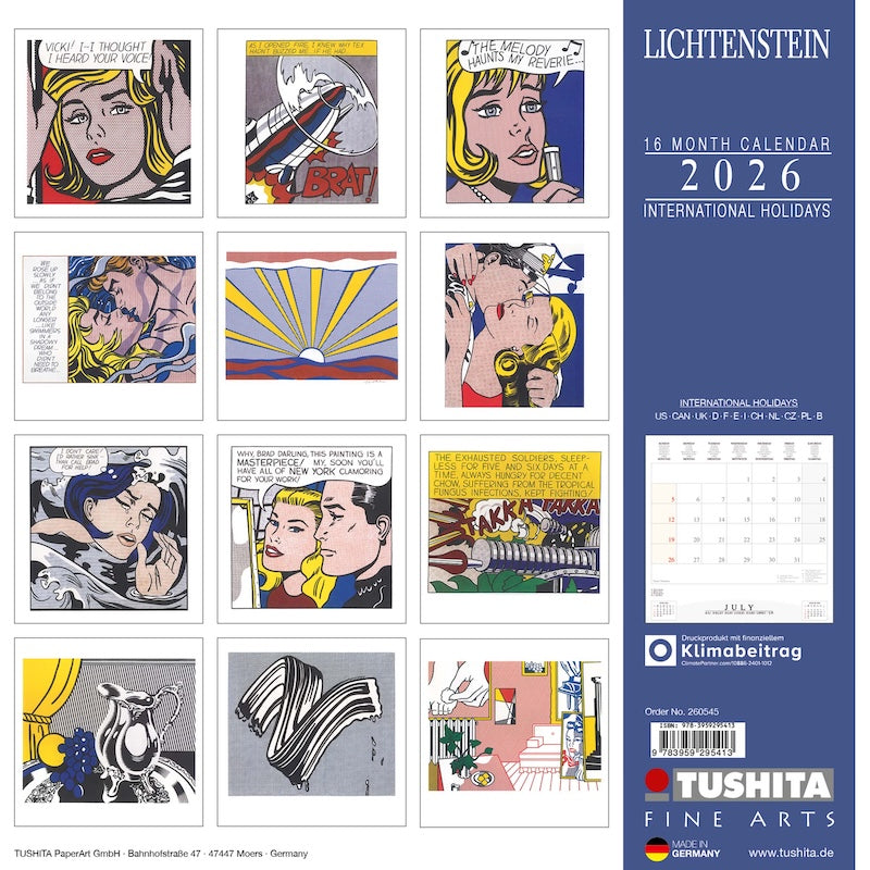 Roy Lichtenstein - Jaarkalender 2026