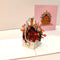Bloemen met champagne- Pop-Up kaart