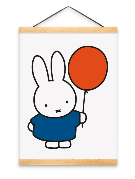 Nijntje poster - Nijntje met Ballon - A3 met posterhouder - Catch Utrecht